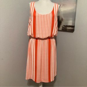 Tommy Hilfiger Orange/white women’s Dress Size L